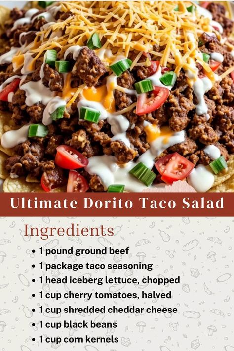 Search Results for “Ultimate Dorito Taco Salad” – 99easyrecipes Tik Tok Meals, Mexican Sauce Recipes, Ground Beef Stew Recipes, Dorito Taco Salad, Dorito Taco Salad Recipe, Mexican Pizzas, Ground Beef Stew, Dorito Taco, Taco Salad Ingredients