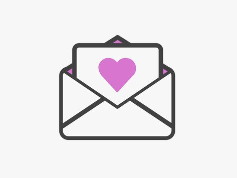 You've You Mail by Zach Murphy on Dribbble Envelope Animation, Mail Gif, Valentines Gif, Animated Clipart, Video Intro, Moving Backgrounds, Valentines Day Nails, Email Design Inspiration, Heart Template