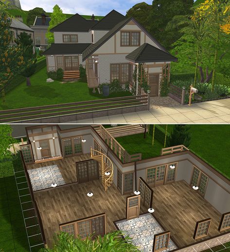 Ho3sferatu | Yet Another Japanese Style Home (Sims 2) Japanese Home Layout, Japanese House Layout, Sims 4 Japanese House, Sims Finds, Japanese Home, Floor Layout, The Sims 2, Sims House, Japanese House