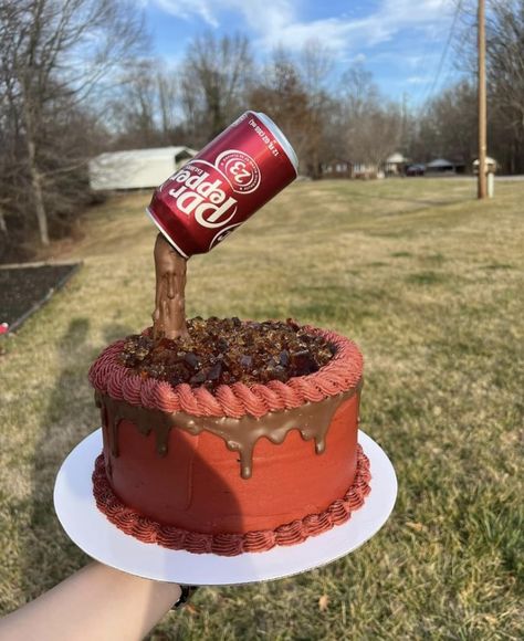 Pepper Cake Design, Dr Pepper Cake, Diy Valentine Gifts For Boyfriend, Recipe Folder, Sweet Sixteen Birthday Party Ideas, Funny Birthday Cakes, Cool Birthday Cakes, Cake Designs Birthday, Dr Pepper