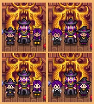 Wizard Toddlers Stardew Valley Wizard Mod, Wizard Stardew Valley Fanart, Wizard Stardew Valley, Stardew Valley Wizard, Stardew Valley Expanded, Stardew Mods, Valley Game, Stardew Valley Fanart, Games Images