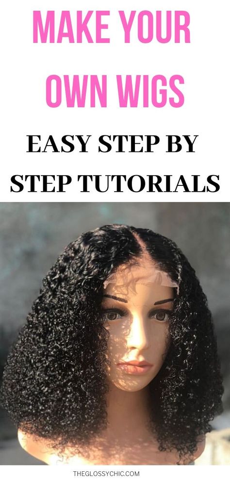 Making Wigs Diy Tutorials, Wig Caps For Making Wigs, How To Make Wigs, Diy Wig Making Tutorials, How To Make A Wig, How To Make A Wig For Beginners, Wig Making For Beginners, Diy Wig Making, Wig Making Tutorial