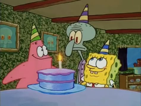 cumpleaños feliz cumpleaños de Bob Esponja Calamardo Happy Birthday Spongebob Image, Funny Birthday Images, Squidward Birthday, Happy Birthday Spongebob, Humor Spongebob, Birthday Spongebob, Gif Birthday, Spongebob Spongebob, Bd Design