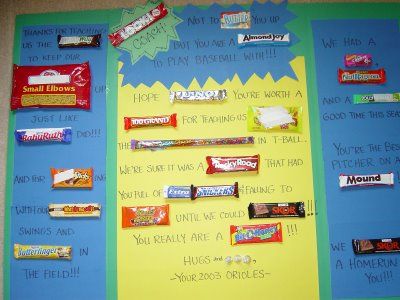 candy grams | Candy Grams for Coaches Candy Poster Board, Candy Bar Poems, Birthday Candy Poster, Candy Poems, Football Candy, Softball Coach Gifts, Candy Bar Posters, Baseball Coach Gifts, Candy Board