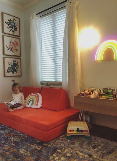 Nugget Book Nook, Nugget In Bedroom, Nugget Couch Reading Nook, Nugget Reading Corner, Nugget Reading Nook, Toddler Reading Nook, Toddler Reading Nooks, Cozy Reading Room, Reading Nook Kids