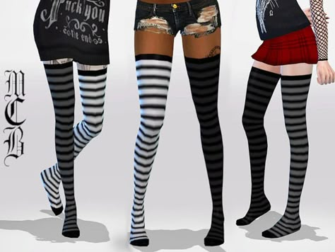 Scene Sims4 Cc, Sims 4 Cc Long Socks, Sims 4 Scene Cc Maxis Match, Sims 4 Thigh High Socks, Sims 4 Cc Thigh High Socks, Sims Cc Emo, Sims 4 Cc Scene Clothes, Sims 4 Cc Clothes Shirts, Sims Socks