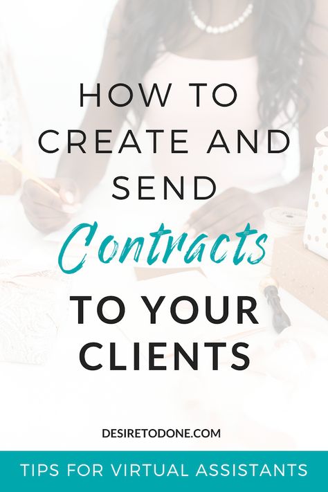 Learn step-by-step how to create and send a contract to your virtual assistant client. Contract Negotiation, Onboarding Checklist, Pinterest Training, Virtual Assistant Tools, Client Onboarding, Virtual Assistant Training, Pinterest Manager, Virtual Assistant Jobs, Client Management