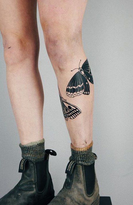 Leg Tattoo Placements, Side Leg Tattoo, Leg Tattoos For Men, Lower Leg Tattoos, Jagua Henna, Tattoos Geometric, Moth Tattoo, Leg Tattoo Men, Leg Tattoos Women