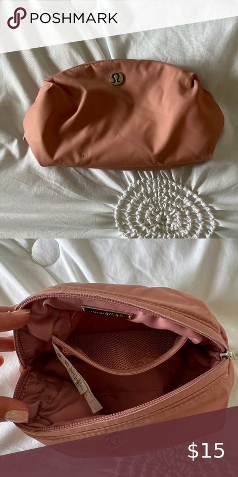 Lululemon pink zip up case Lululemon Pink, A Pencil, Poshmark Lululemon, Lululemon Athletica, Zip Ups, Pencil, Mesh, Handbags, Outfit Inspo