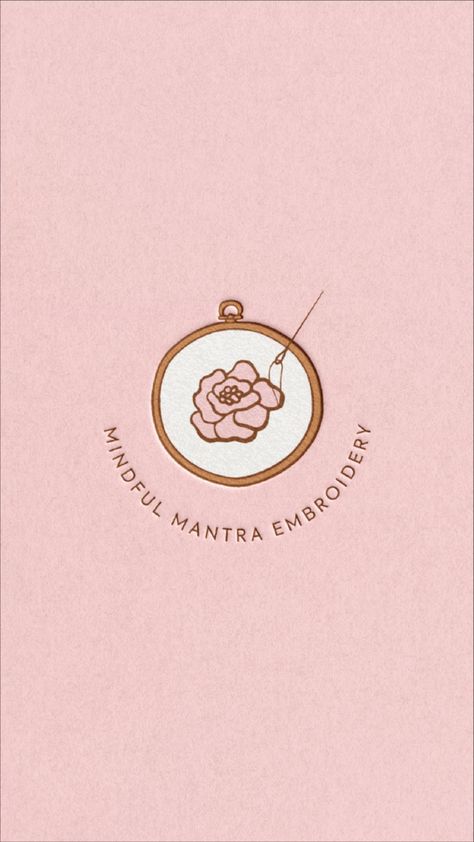 Embroidery Branding & Logo Design - illustration Custom Logo, Fun Pastels Logo Zainabmughalarts designfeed #logoph🖌️ Sewing Logo, Jewelry Logo Design, Flower Logo Design, Creative Logo Design, Small Business Logo, Artsy Photos, Beautiful Branding, Hand Drawn Logo, Bakery Logo Design