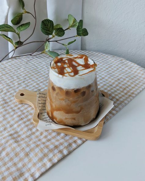 Butterscotch iced latte with homemade syrup and whipped cream. Butterscotch Latte, Butterscotch Coffee, Coffee Blog, Homemade Syrup, Iced Latte, Of Course, Iced Coffee, Whipped Cream, Syrup