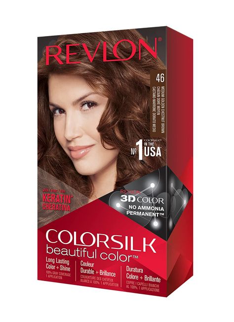 Amazon.com : Revlon Colorsilk Beautiful Color Permanent Hair Color with 3D Gel Technology & Keratin, 100% Gray Coverage Hair Dye, 46 Medium Golden Chestnut Brown : Beauty Ash Brown Hair Dye, Medium Ash Brown Hair, Revlon Hair Color, Balayage Hair Blonde Medium, Ammonia Free Hair Color, Balayage Hair Ash, Revlon Colorsilk, Ash Brown Hair Color, Grey Hair Coverage