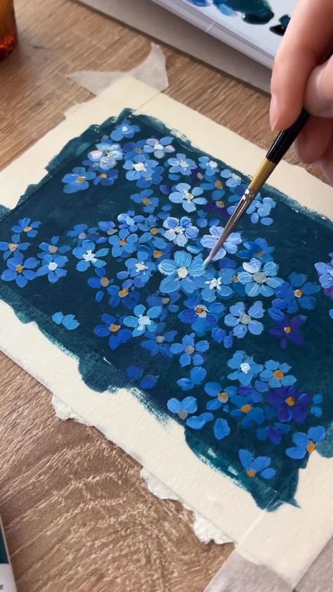 Soyut Sanat Tabloları, Gouache Art, Painting Art Lesson, Small Canvas Art, Watercolor Art Lessons, Book Art Diy, Painting Flowers, Diy Canvas Art Painting, Flower Art Painting