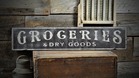 Vintage Kitchen Signs, Kitchen Plaques, Grocery Sign, Primitive Bathrooms, Distressed Signs, Kitchen Sign, Primitive Kitchen, Diy Simple, Vintage Kitchen Decor