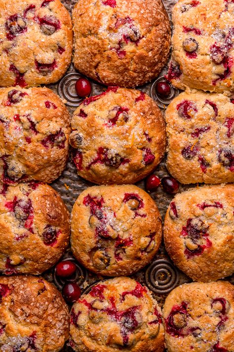 Cranberry Orange Muffin Recipe, Orange Muffin Recipe, Cranberry Orange Scones, Baker By Nature, Cranberry Orange Muffins, Orange Muffins, Cranberry Muffins, Low Carb Muffins, Frozen Cranberries