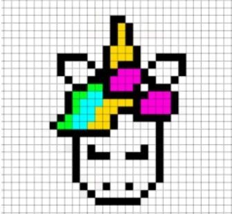 100 idées de coloriages de dessins pixel art Pixel Art Animals, Unicorn Cross Stitch Pattern, Modele Pixel Art, Kare Kare, Pixel Art Pokemon, Graph Paper Drawings, Bff Drawings, Easy Pixel Art, Pixel Art Templates