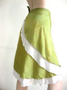 patternless wrap skirt tutorial - Google Search Silk Wrap Skirt Pattern, Tiered Wrap Skirt, Layered Wrap Skirt, Wrap Skirt Tutorial, White Wrap Skirt, New Year Fashion, Wrap Skirt Pattern, Diy Skirts, Long Wrap Skirt