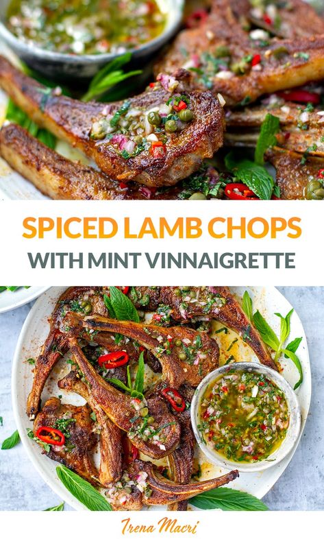 Lamb Cutlets Recipe, Healthy Lamb Recipes, Steamed Greens, Noom Recipes, Lamb Cutlets, Cumin Lamb, Spiced Lamb, Haitian Food, Lamb Chop Recipes