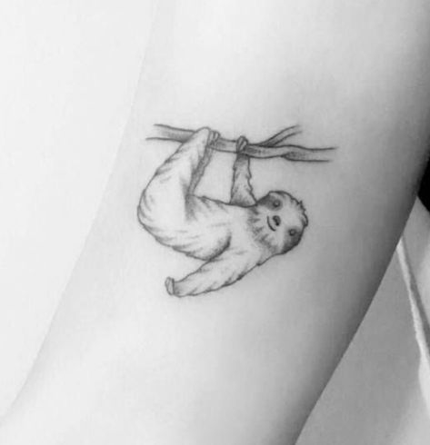 Tattoo Ideas For Guys, Sloth Tattoo, Tattoo Diy, M Tattoos, Muster Tattoos, Bicep Tattoo, Small Tattoos For Guys, Diy Tattoo, 1 Tattoo