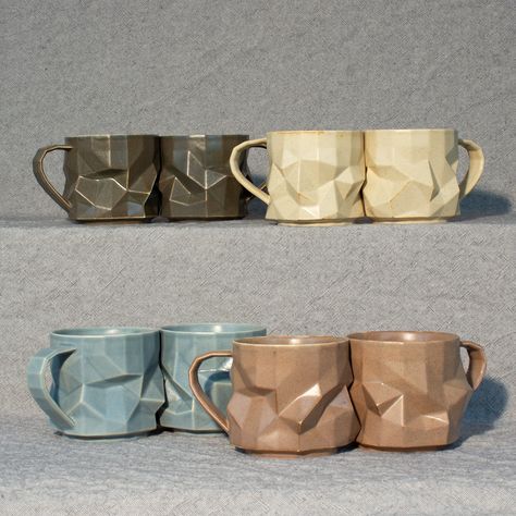 Autumn winter colours Geobble tessellating mugs, approx 330ml size #pottery #contemporaryceramics #clay #porcelain #ceramic #ceramics #keramik #functionalpottery #designermaker #functional #potterslife #craftsposure #potterystudio #studioceramics #claylife #pottersofinstagram #ceramicist #giftsforher #potterylove #pottery_lovers #makersmovement Winter Colours, Functional Pottery, Contemporary Ceramics, Pottery Studio, Winter Colors, Autumn Winter, Porcelain, Gifts For Her, Ceramics