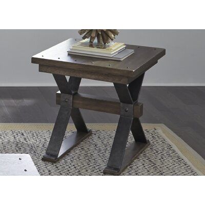 Industrial Side Tables, Steve Silver Furniture, Metal End Table, Cross Wood, End Table Wood, Contemporary End Tables, Metal End Tables, Wood End Table, Pewter Metal