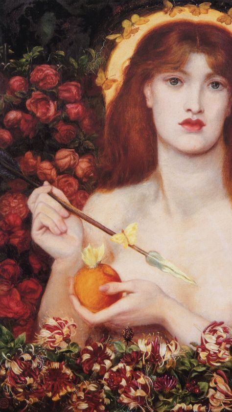 Rossetti Venus Verticordia wallpaper Pre raphaelite art wallpaper Pre Raphaelite Art Women, Wallpaper Aesthetic Painting, Lockscreen Wallpaper Aesthetic, Venus Painting, Pre Raphaelite Paintings, Redhead Art, Romantic Artwork, Pre Raphaelite Art, Rennaissance Art