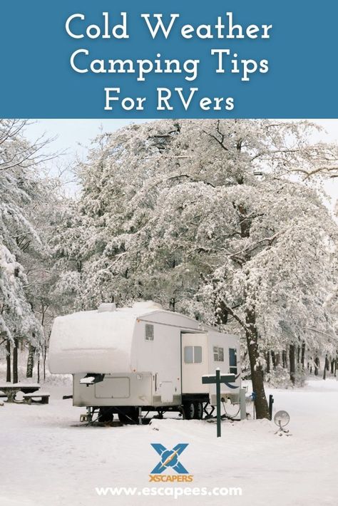 Cold-weather RV camping is not only possible, but it’s also quite doable. It does require a little more planning and preparation and it certainly has its share of challenges. But along with those challenges come wonderful opportunities that aren’t available during the warmer seasons. If you want to experience the RV lifestyle a full 12 months out of the year, you can. Save this pin for tips on cold-weather RVing. Camping In Cold Weather, Rv Skirting, Full Time Rv Living, Diy Rv, Cold Weather Camping, Rv Living Full Time, Rv Storage, Rv Tips, Rv Accessories