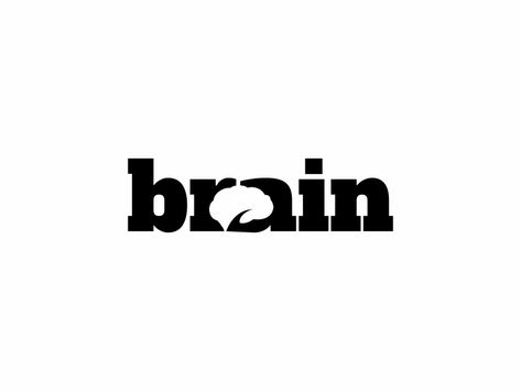 brain 24/365 by Ak desain Brain Reference, Brain Typography, Mindfulness Logo, Brain Logo Ideas, Brain And Spine Logo, Simple Brain Illustration, Brain Creative, Study Logo, Logo Brain