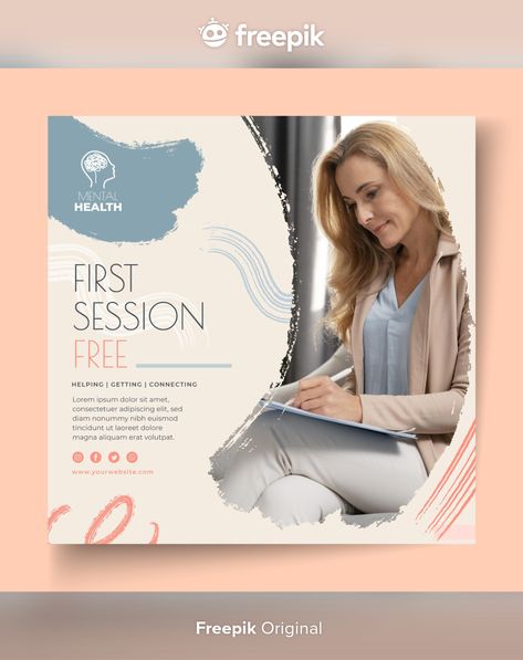 Advertising Campaign Design, Shop Name Ideas, Therapy Website, Beautiful Logos Design, Counseling Psychology, Holistic Therapies, Business Flyer Templates, It Cosmetics Brushes, Printing Business