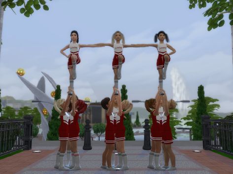 The Sims Resource - Child cheerleading pyramid v2 Sims 4 Gymnastic Cc, Sims 4 Gymnastics Cc, Sims 4 Cc Cheerleader Outfit, Sims 4 Cheerleader Outfit, Sims Cheerleader, Sims 4 Cheerleader, Sims 4 Sports Cc, Sims 4 Cheerleader Cc, Cheerleading Pyramid