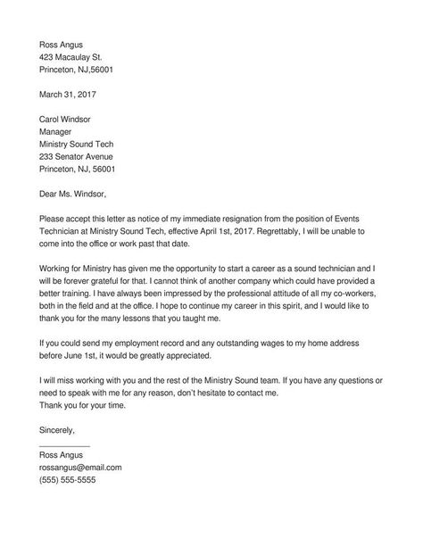 Employee Resignation Letter, Resignation Letter Format, Letter Of Resignation, Resignation Letter Template, Professional Reference Letter, Resignation Template, Short Resignation Letter, Job Resignation Letter, Resignation Letter Sample