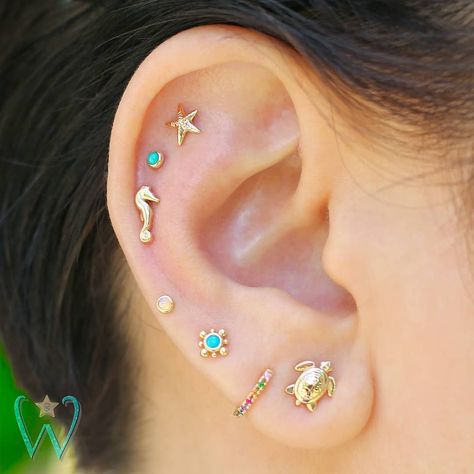 Flat Piercings, Piercing Flat, Labret Ring, Lobe Piercings, Curated Ear, Earrings Cartilage, Cool Ear Piercings, Pretty Ear Piercings, Cartilage Piercings