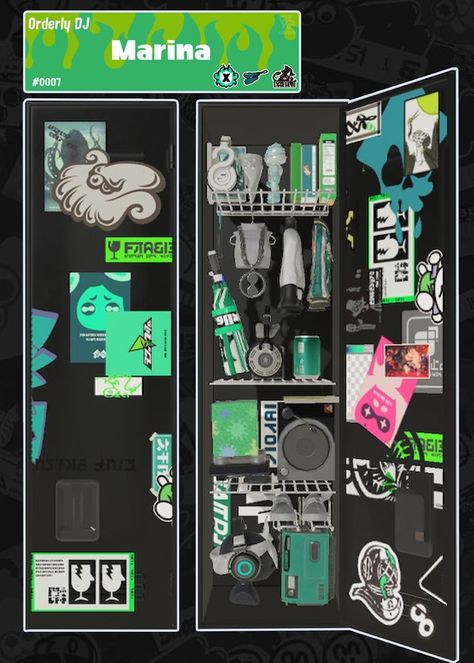 Splatoon Locker, Splatoon Characters, Locker Ideas, Splatoon Squid, Locker Designs, Nintendo Splatoon, Splatoon Comics, Splatoon 3, Video Games Nintendo