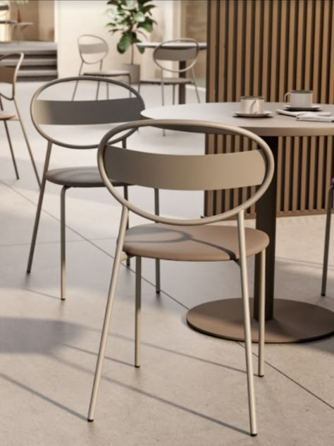 Restaurant Chair Design Ideas, Cafe Chair Design Modern, Outdoor Restaurant Chairs, Coffee Chair Design, Cafe Chair Design, Outdoor Restaurant Furniture, Chair Cafe Design, Indoor Outdoor Restaurant, Restaurant Chairs Design