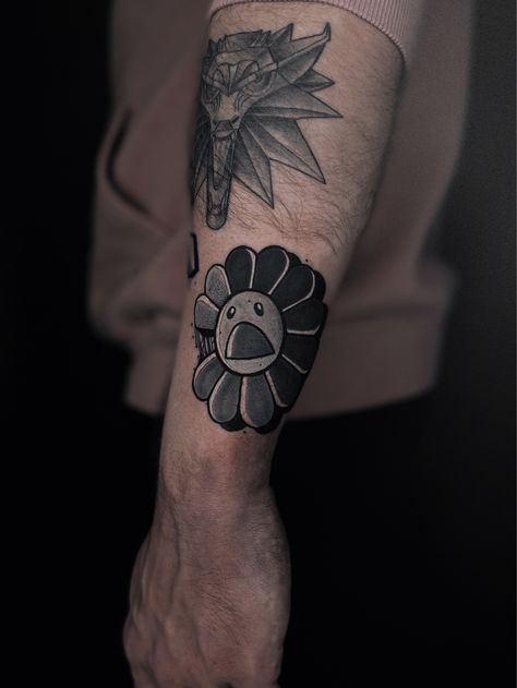 Tattoo uploaded by Vale • Murakami flower Takashi Murakami Flower Tattoo, Takashi Murakami Tattoo, Murakami Tattoo, Takashi Murakami Flower, Murakami Flower, Future Engagement Rings, Takashi Murakami, Tattoo Idea, Flower Tattoo