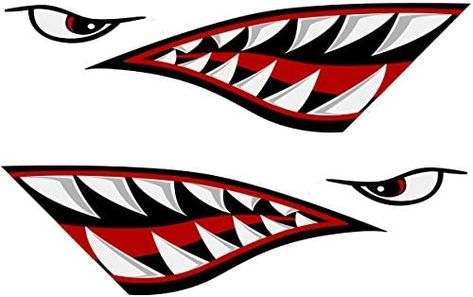 Amazon.com: Alemon Shark Teeth Mouth Reflective Decals Graphics Sticker Fishing Boat Canoe Car Truck Kayak Decals Accessories : Sports & Outdoors Kayak Decals, Motorcycles Logo Design, Shark Painting, Boat Stickers, Automotive Logo Design, Boat Decals, Reflective Decals, Vinyl Sticker Design, Bike Stickers