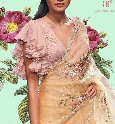 Frill Saree Blouse Designs – Tips and Beauty Ruffle Blouse Designs, Latest Saree Blouse, डिजाइनर कपड़े, Netted Blouse Designs, Blouse Designs Catalogue, Saree Blouse Neck Designs, Blouse Back Neck Designs, Blouse Design Images, Indian Saree Blouses Designs