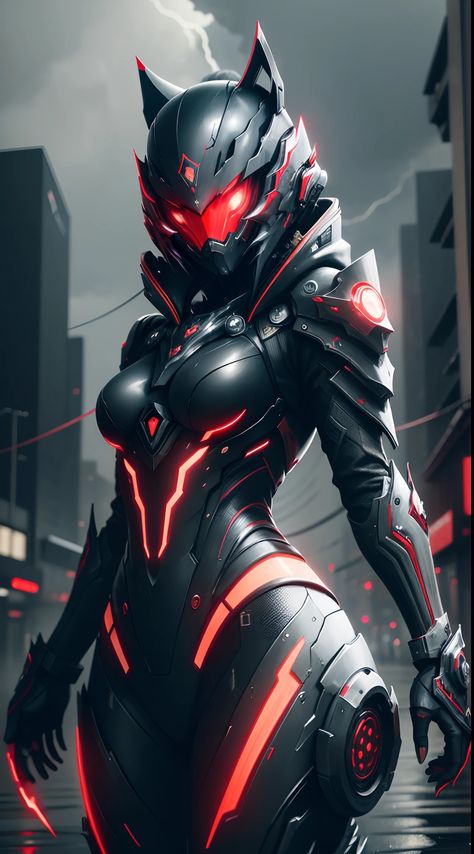 [Beautiful Mecha Girl] Mecha Girl, Mecha Suit, Hip Muscles, Creature Concept Art, Creature Concept, Coral Orange, Dark Fantasy Art, Call Of Duty, Beautiful Woman