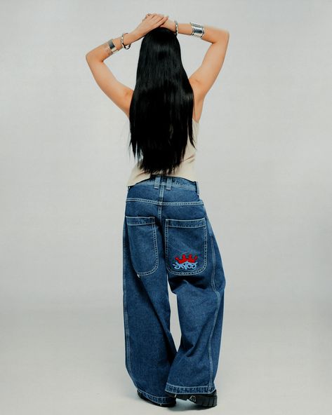 The Original JNCO JEANS | The Original Wide-Leg Jeans – JNCO Los Angeles Jenko Jeans, Jnco Jeans Women, Jnco Jeans Aesthetic, Dark Wash Baggy Jeans Outfit, Jnco Jeans The 90s, Jnco Jeans Outfit, Jnco Pants, Jeans Website, Super Baggy Jeans