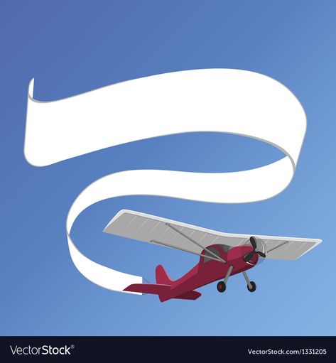 Plane With Banner, Airplane Banner, Plane Vector, Banner Doodle, Cartoon Plane, Best Airplane, Best Banner Design, Cartoon Airplane, White Banner