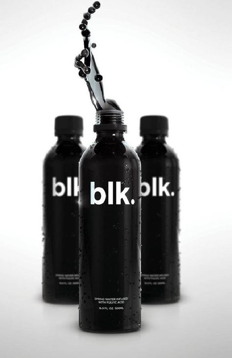 Blk Water, 2014 Grunge, Sport Drink, Brand Packaging Design, Natural Mineral Water, Packaging Bottle, Custom Bottle, Drink Packaging, Industrial Design Sketch