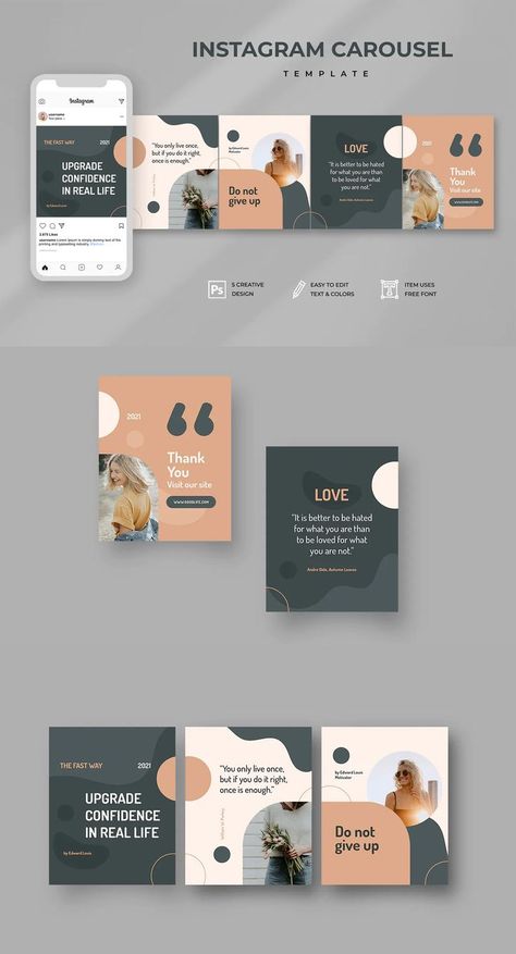 Welcome To Instagram, Instagram Photoshop, Packaging Template Design, Instagram Planner, Logo Design Set, Instagram Template Design, Social Media Planner, Social Media Design Inspiration, Graphic Design Tips