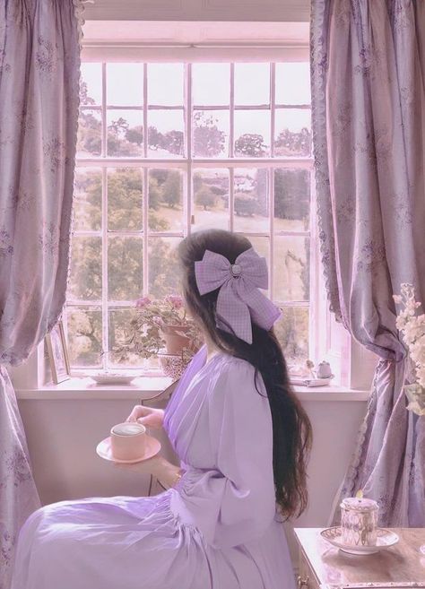 Purple Princess Aesthetic, Bubble Yum, Lavender Aesthetic, Model Looks, Angel Aesthetic, Floral Curtains, Princess Aesthetic, Your Profile, A Cup Of Coffee