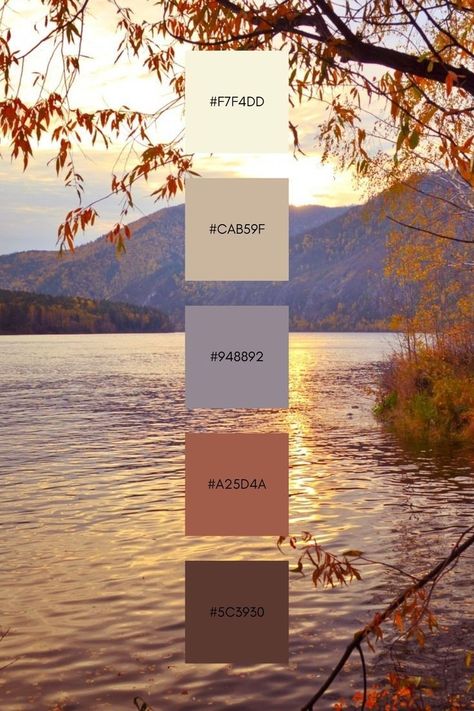 Color Palette Swatches, With Color Palette, Sunset Palette, Autumn Sunset, Color Design Inspiration, Hex Color Palette, Color Schemes Colour Palettes, Paint Color Schemes, Fall Color Palette