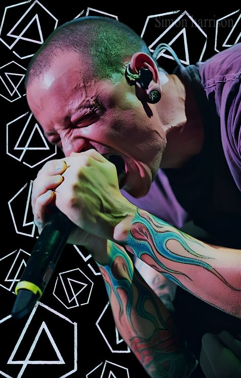 Chester Tattoo, Chester Bennington Tattoo, Linkin Park Chester Bennington, Linkin Park Logo, Rock Clothing, Rock Tattoo, Charles Bennington, Linkin Park Chester, Ninja Art