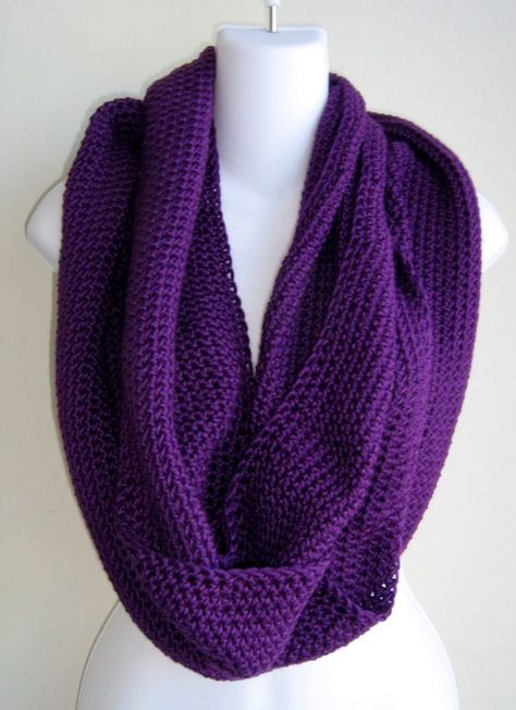 deep purple infinity loop scarf (from Etsy / Samantha) Purple Infinity, Purple Accessories, Infinity Scarves, Purple Scarves, Elegant Outfits, Purple Reign, Eggplant Purple, Purple Love, All Things Purple