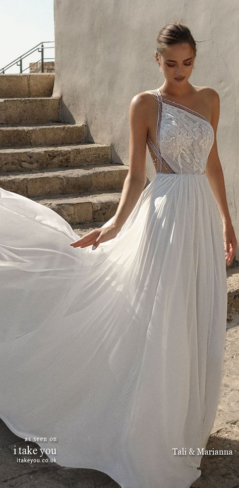 Greek Style Wedding Dress Goddesses, Goddess Inspired Wedding Dress, Goddess Bride Dress, Wedding Dress Greek Goddess, Greek Bridal Dress, Greek Themed Wedding Dress, Ancient Greek Style Wedding Dress, Wedding Dresses Greek Style, Greek Orthodox Wedding Dress