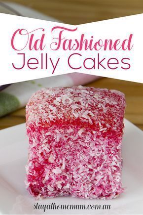 The Real Old Fashioned Jelly Cakes were made in a gem iron – but they are really hard to find now unless you visit a second-hand store. So this is exactly the same recipe – but made in the shape of lamingtons which is just easier for everyone. Cake On A Plate, Pineapple Jelly, Maltese Recipes, Jelly Cakes, Jello Cake, Cakes Slices, Jelly Cake, Small Cakes, A Piece Of Cake