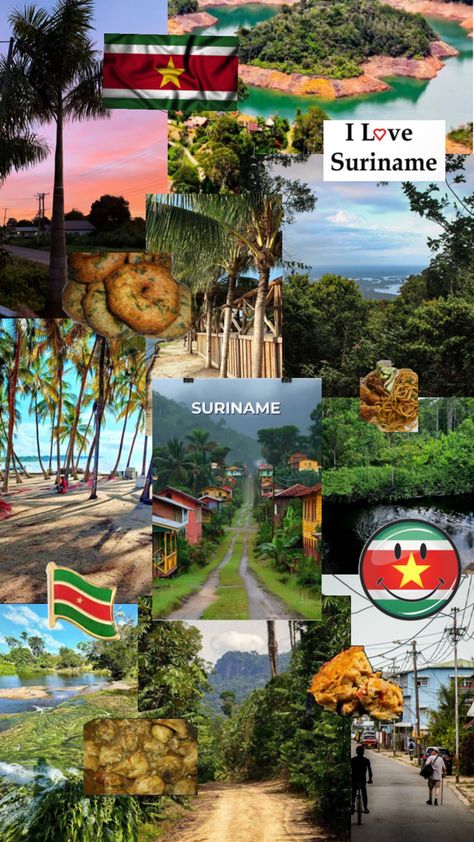 #collage #aesthetic #country #travel #culture #viralpost #Suriname #SurinameFood Suriname Aesthetic, Aesthetic Country, Travel Culture, I Want To Travel, Incredible Places, Travel Aesthetic, Travel Around The World, Dream Vacations, Travel Around