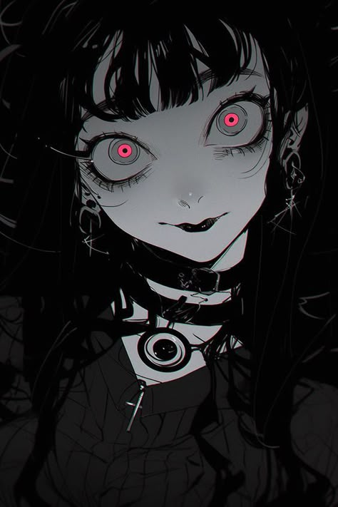 Otaku Wallpaper, Girl Anatomy, Scary Eyes, Scary Drawings, Draw Manga, Scary Art, Creepy Art, 영감을 주는 캐릭터, Art Reference Photos